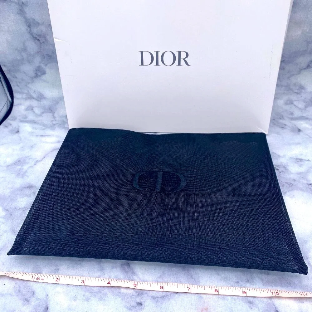 DIOR Beauty Gift Set-Black Pouch,Foundation,Mascara,Lipstick,Serum-8pc-BOXED-NEW